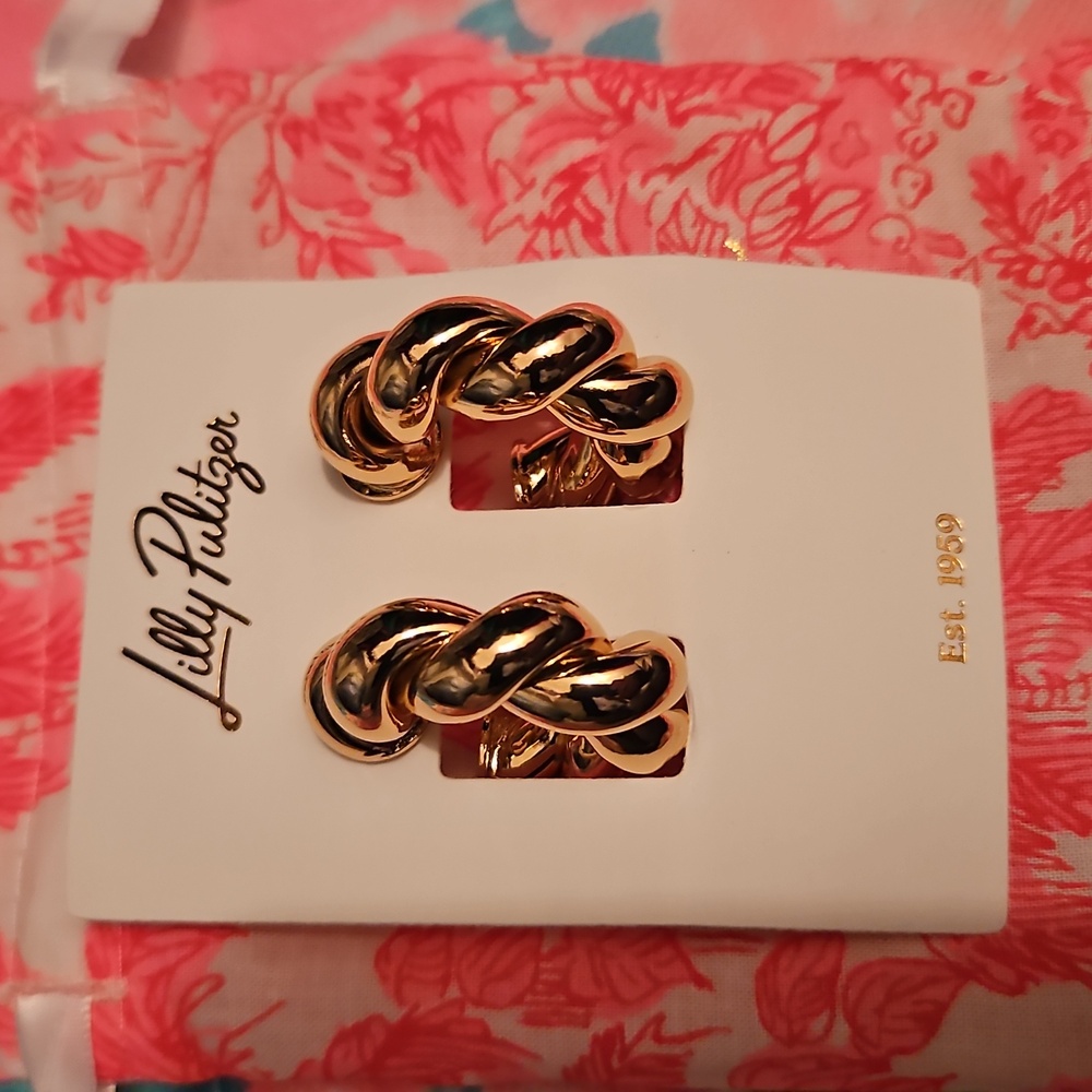 Lilly Pulitzer Gold-Tone Chain Earrings - Picture 2 of 5